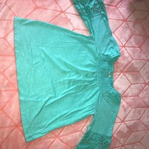 Teal mid sleeve shirt